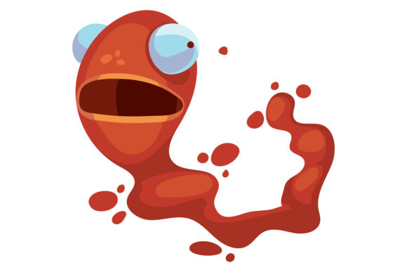Download Red Bacteria Character. Infection Microb - Infection Collection