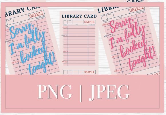 Download Pink Library Card Wall Art Booked SVG - Book Collection