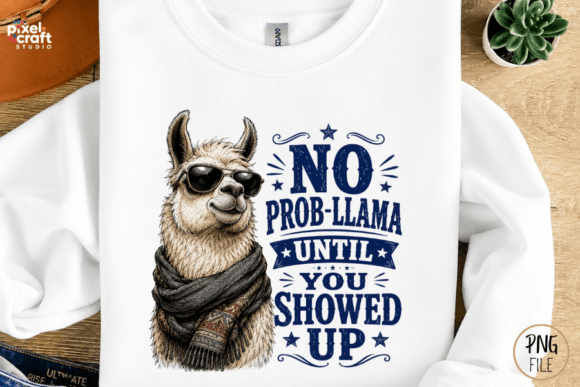 Download Sarcastic Llama Typography Quote PNG - Typography Collection