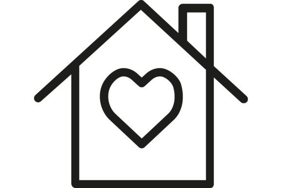 Download Donation Clinic Line Icon. House, Heart, - Premium Resources